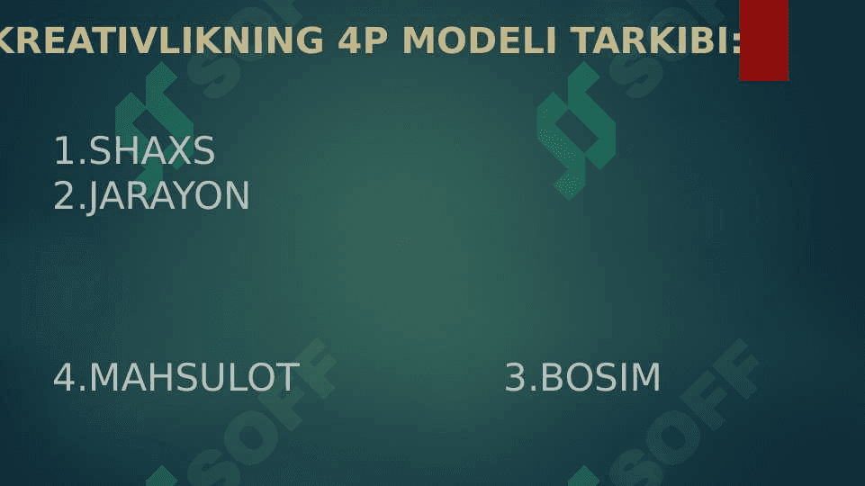 Kreativlik modellari 3