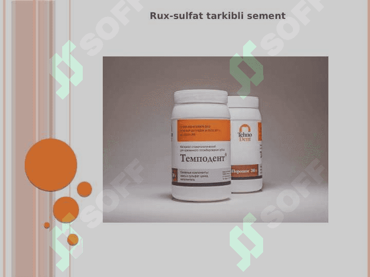 Vaqtinchalik plomba
 ashyolari 8