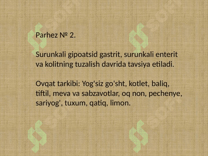 Parhez stollari 5