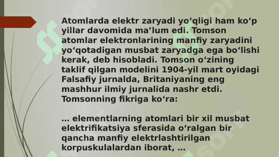 ATOMNING TOMSON MODELI 4