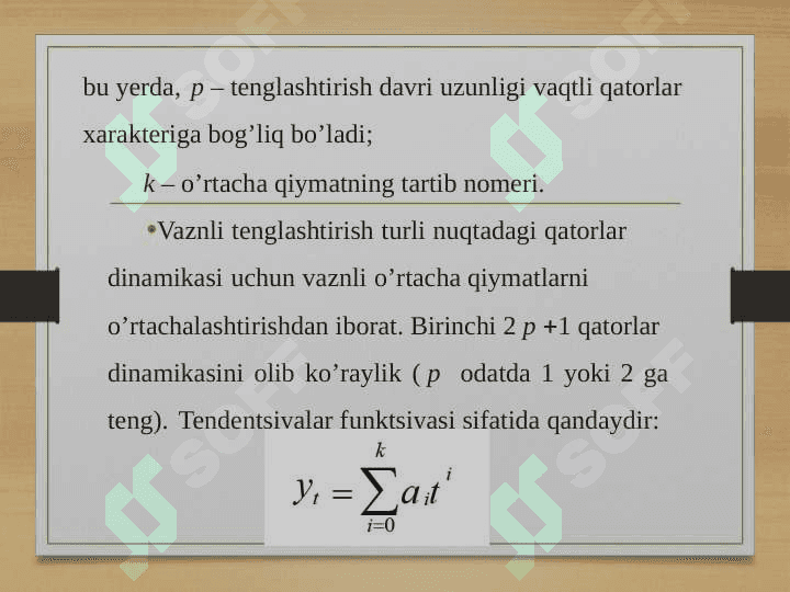 Vaqtli qatorlarni tekislash usullari 4