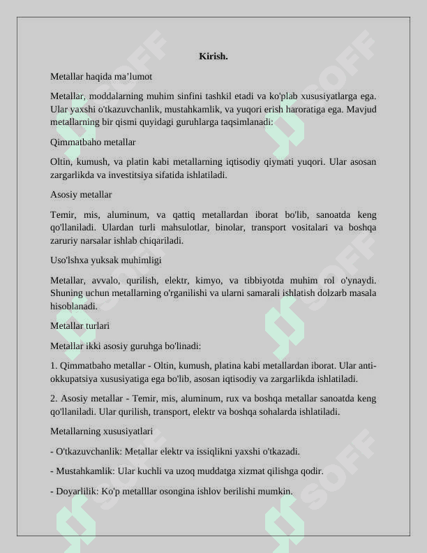 Metallarning umumiy xossalari 4