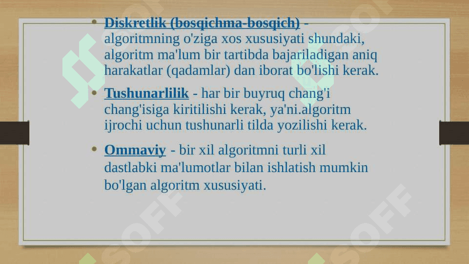 Algoritm tushunchasi 7