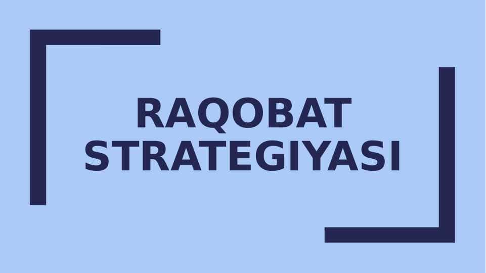Raqobat strategiyasi