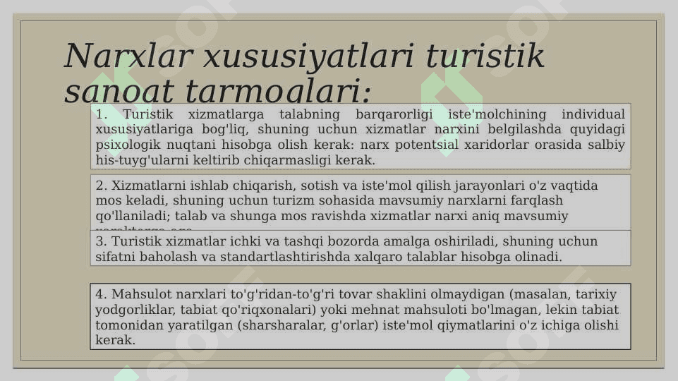 Narx siyosati va narxlash 7
