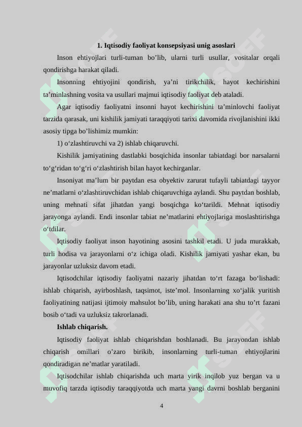 Iqtisodiy faoliyat va uning turlari 4