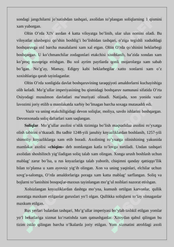 Oltin o‘rdaning  to‘la  tor mor etilishi va uning axamiyati 4