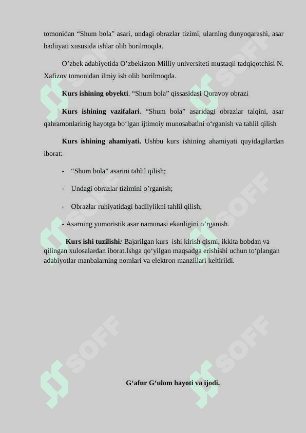 “Shum bola” yumoristik asar sifatida 6