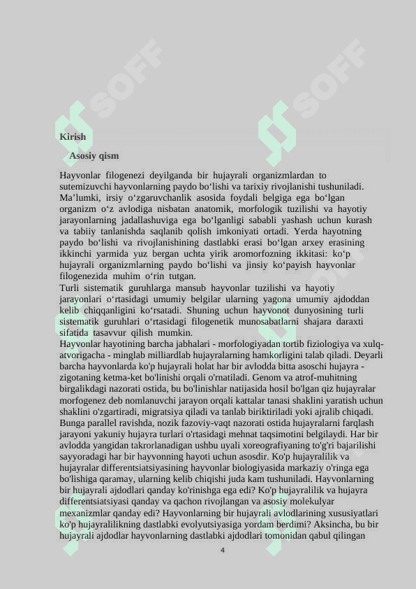 Hayvonot dunyosi evolutsiyasi 3
