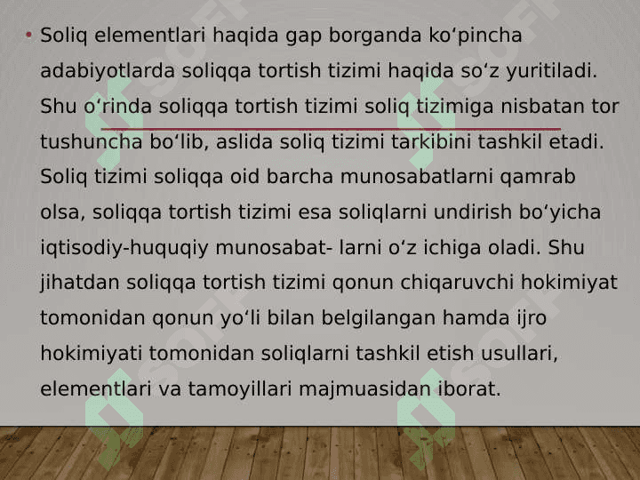 SoliqqA tortish va uning turlari 2