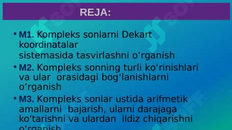 KOMPLEKS SONLAR 2
