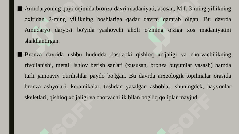 Amudaryoning quyi oqimida bronza davri madaniyati 3