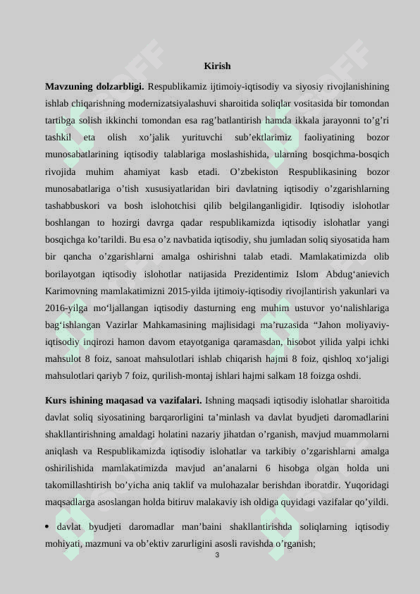 DAVLAT BUDJETINING DAROMALARI VA XARAJATLARI. 3