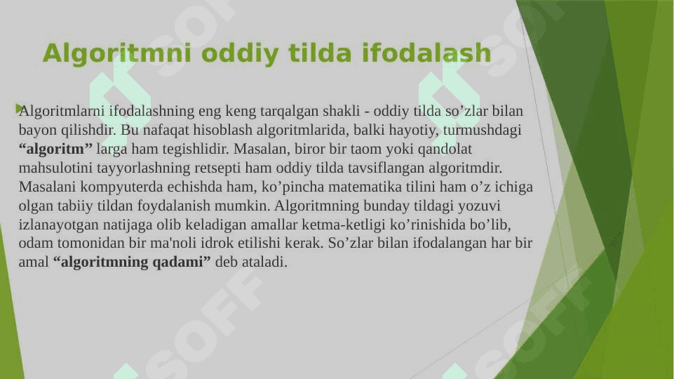 Algoritm asosiy tushunchasi 3