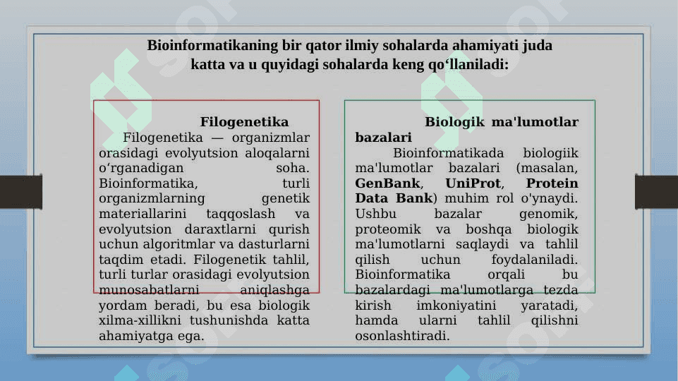 Bioinformatik dasturlar va ularning ishlash prinspi 5