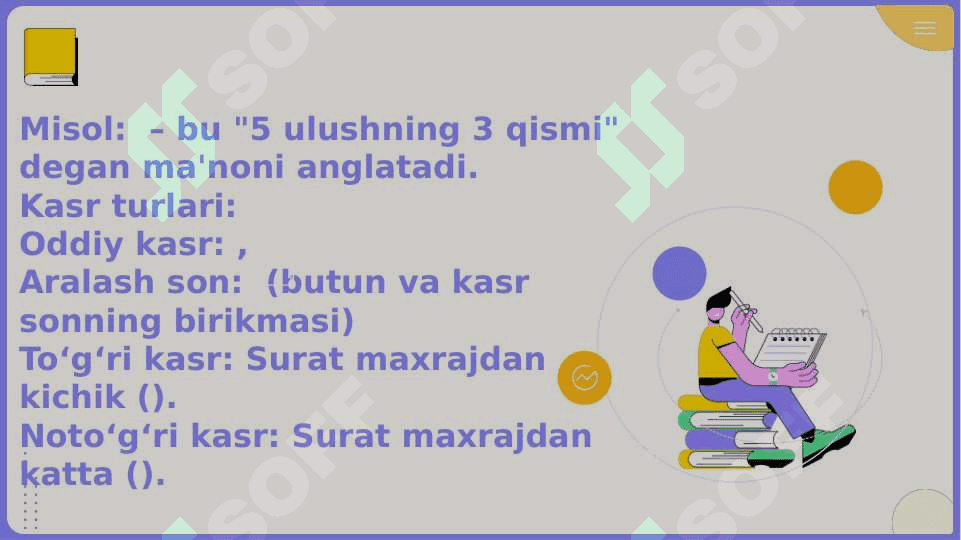 Ulush va kasr. Oʽnli kasrlar 4