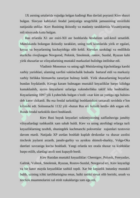 XII-XV asrlarda Rus davlati 2