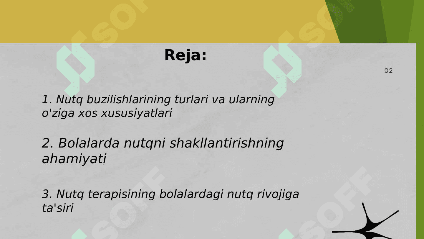 Nutq buzilishi bo'lgan bolalarda nutqni shakllantirish bo'yicha ishlari,psixologiyasi haqida ota onalarga tavsiyalar 2