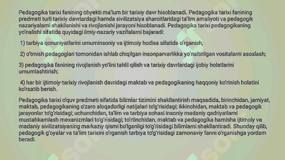 pedagogika tarixi mustaqil fan sifatida. 3