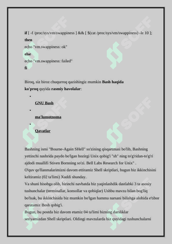 Bash Shell-dan qanday foydalanish mumkin 4