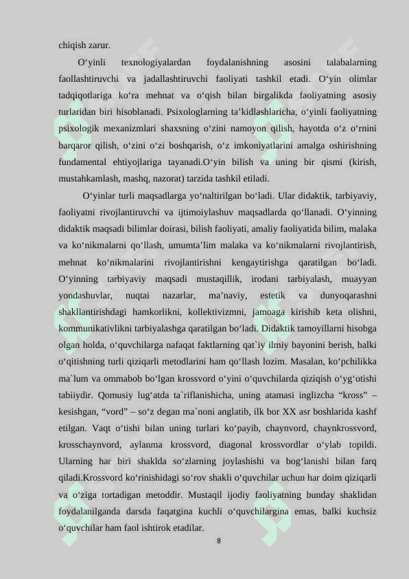 INFORMATIKA FANINI O‘QITISHDA INNOVATSION TA’LIM TEXNALOGIYALARINING MOHIYATI, NAZARIY ASOSLARI VA TURLARI 8