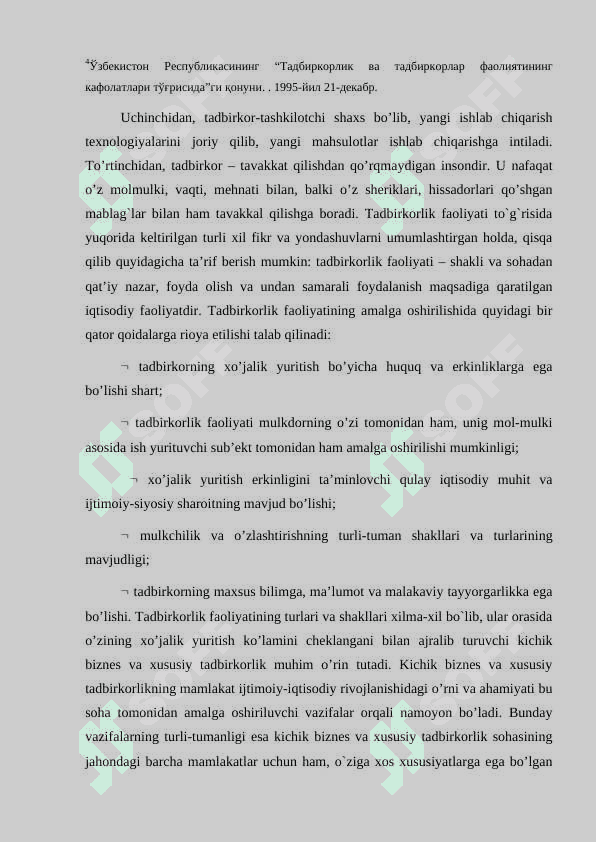 Kichik va o'rta biznesni rivojlantirish - iqtisodiy erkinlikni taminlash omili sifatida 8