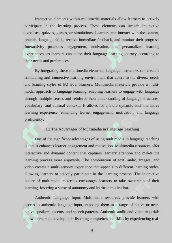 THE ADVANTAGES OF MULTIMEDIA IN TEACHING B2 LEVEL LEARNER 7