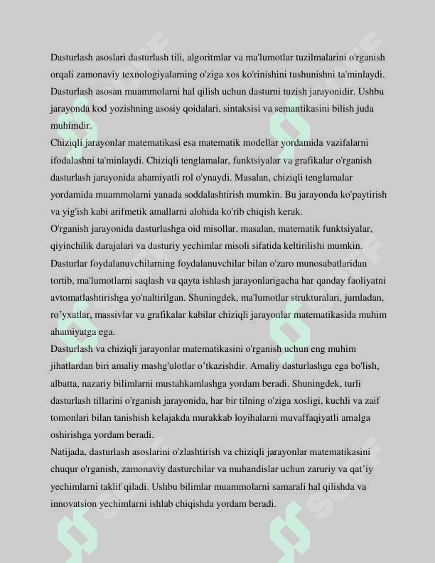 Chiziqli jarayonlarni dasturlash 7