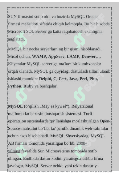 MySQL haqida boshlang’ich tushunchalar 5