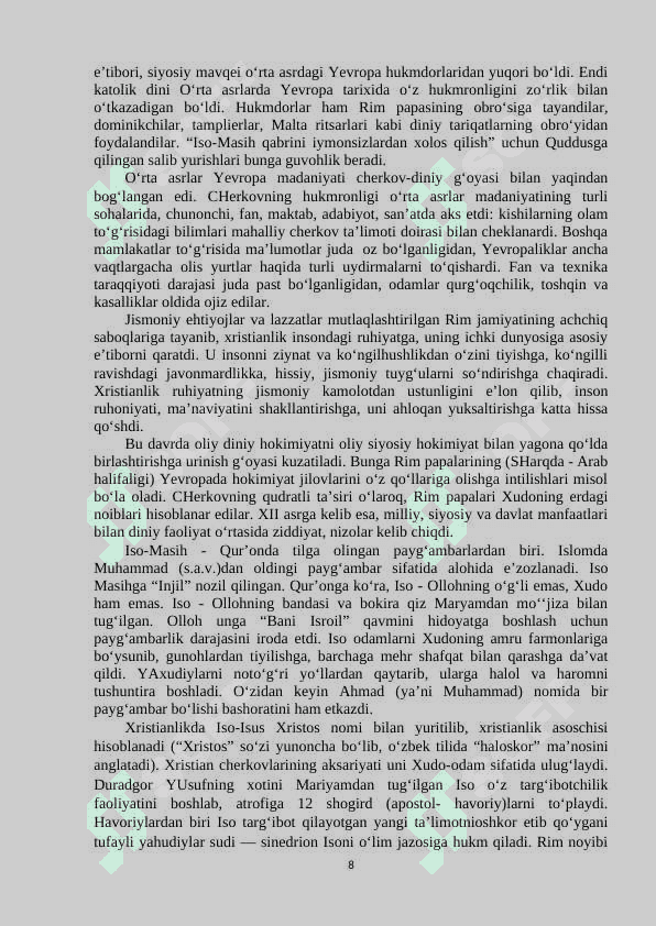 XI-XV asrlarda yevropa madaniyat 8