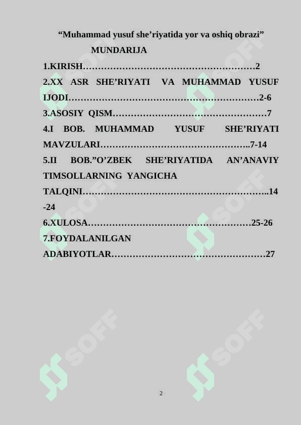 Muhammad yusuf she’riyatida yor va oshiq obrazi 2