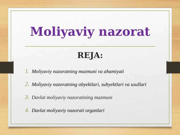 Moliyaviy nazorat
