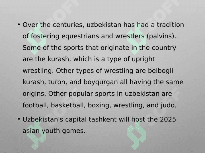Sport in Uzbekistan 2