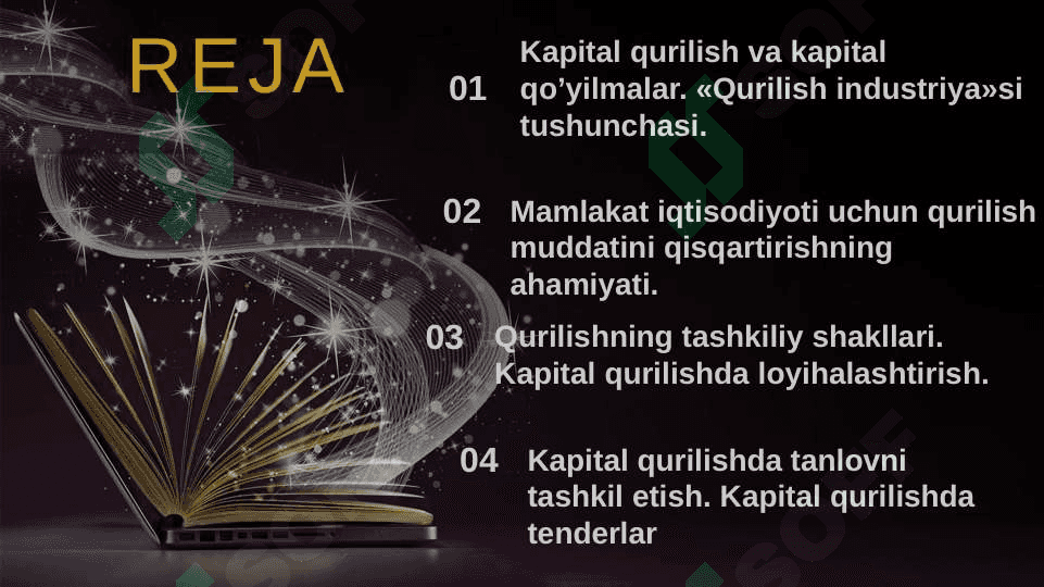 Investitsiya faoliyatida kapital qurilish 2