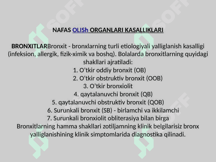NAFAS KASSALIKLARI BILAN KASALLANGAN BEMORLAR PARVARISHI VA ULARNI NAZORATI 2
