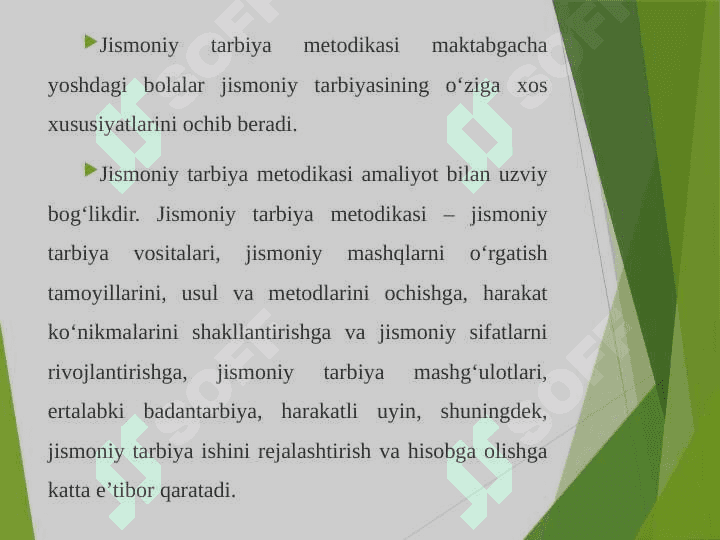 Bolalar jismoniy tarbiya nazariyasi va texnologiyalari fanining umumiy masalalari 3