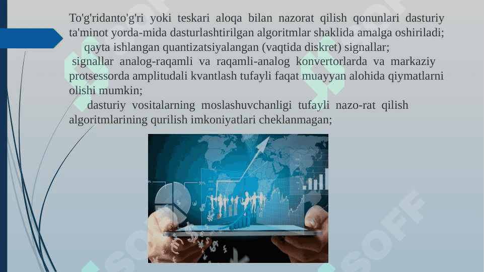Raqamli boshqaruv tizimlari. Diskret vaqt funksiyalari tahlili uchun laplas o’zgarishlarining qo’llanilishi 4