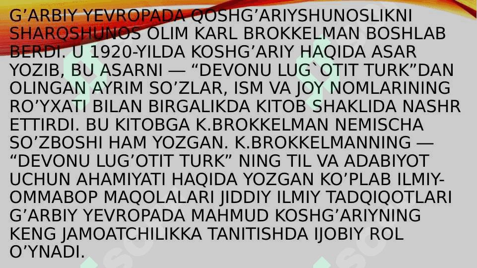 Mahmud Qoshg’ariyning “Devoni lug’atit turk” asari 6