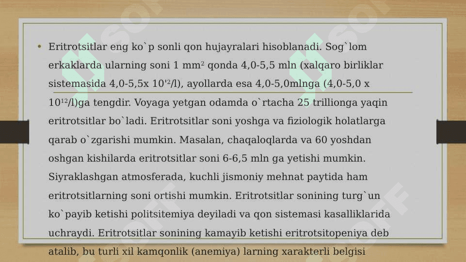 Qonning shaklli elementlari 3