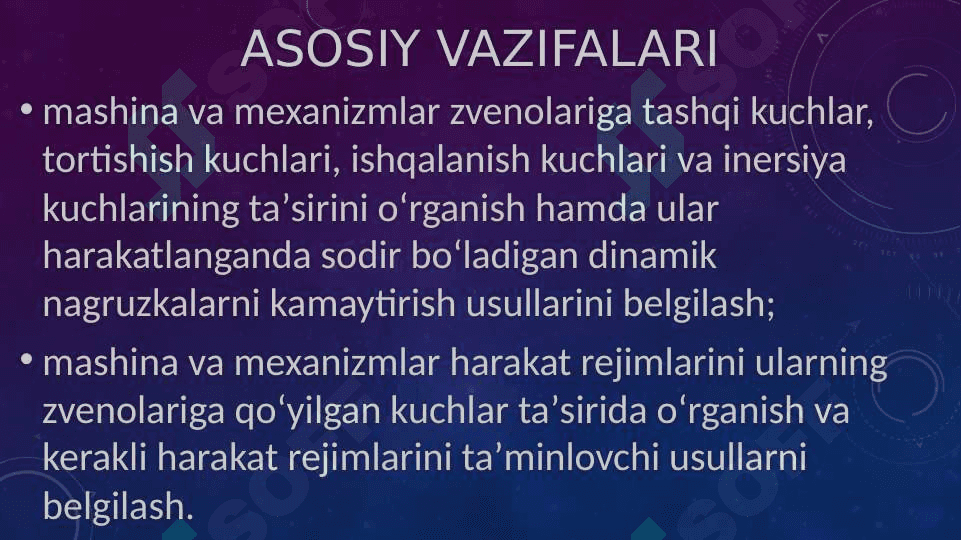 Mexanizmlar dinamikasi 3
