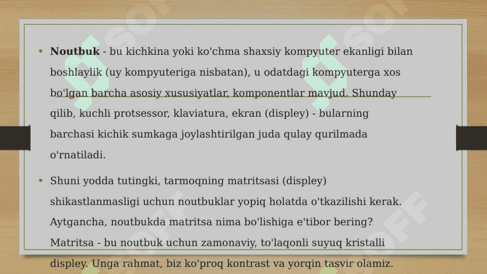 Noutbuk kompyuterlari 2