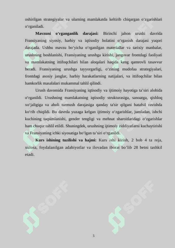 Birinchi jahon urushi yillarida Fransiya 5