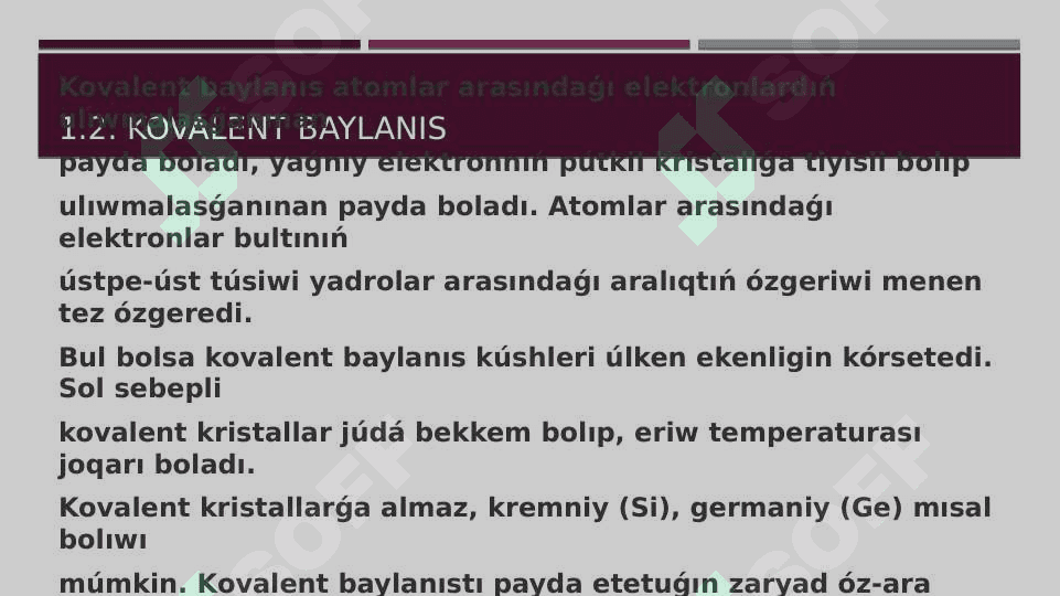 Kovalent baylanıs 3