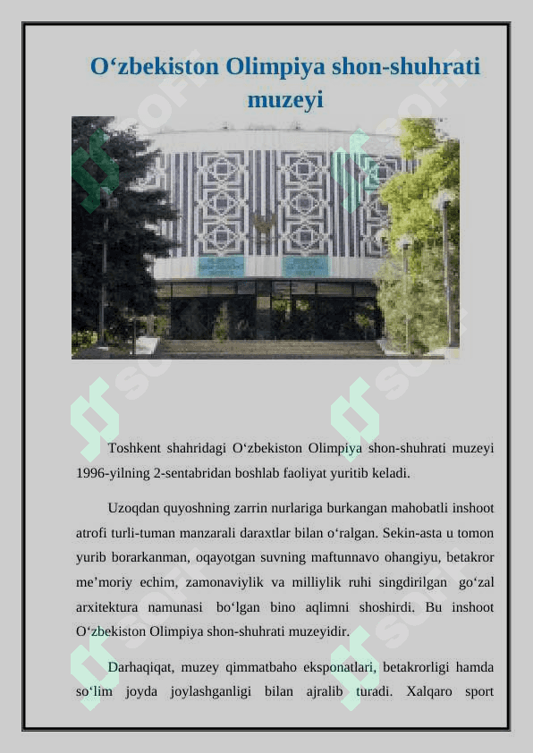 O’zbekiston muzeylari 6