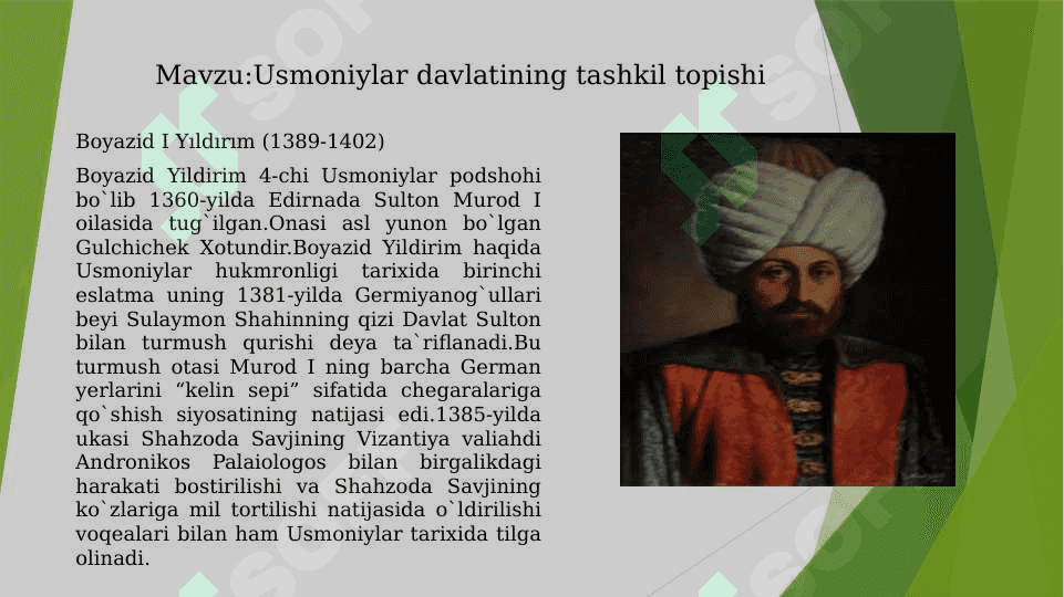 Usmoniylar davlatining tashkil topishi 2