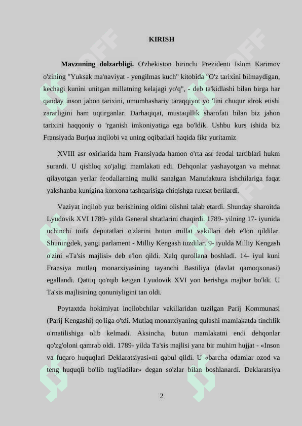 Fransiyada Burjua inqilobi 2
