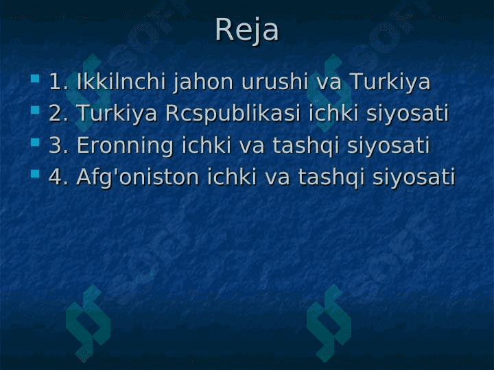 1918-1939 yillarda Turkiya. Eron. Afg'oniston 2