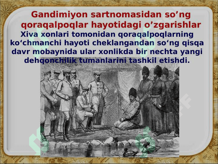 Qoraqalpoqlar Turkiston general-gubernatorligi tarkibida 2