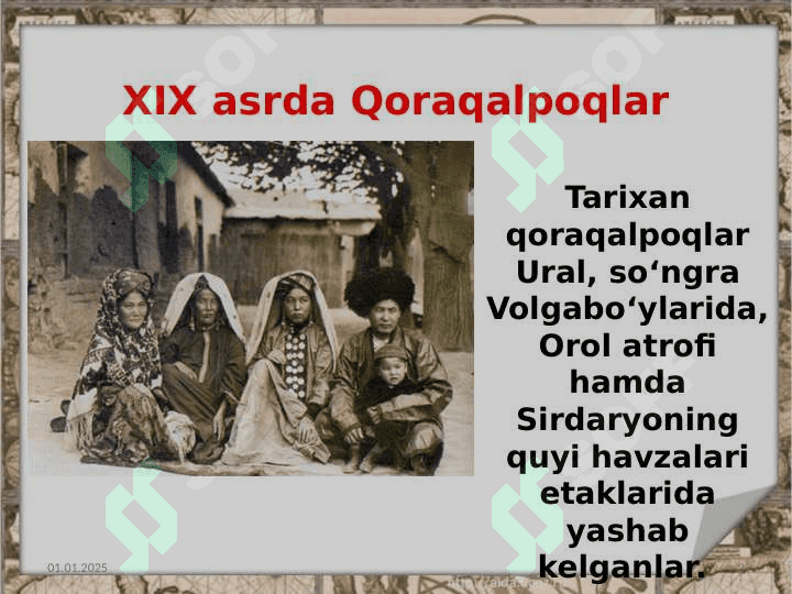 XIX asrning ikkinchi yarmi – XX asr boshlarida Qoraqalpoqlarning hududiy joylashuvi va ijtimoiy hayoti 2