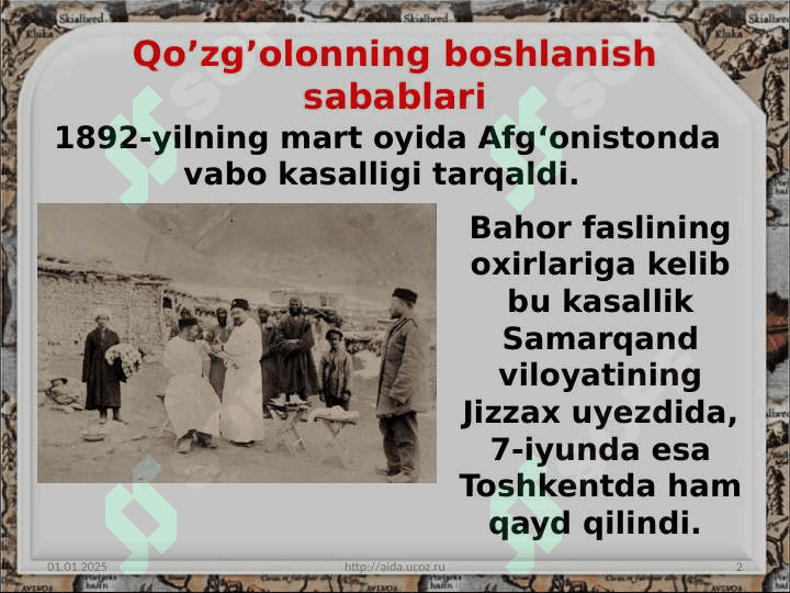 Toshkentda «vabo isyoni» 2